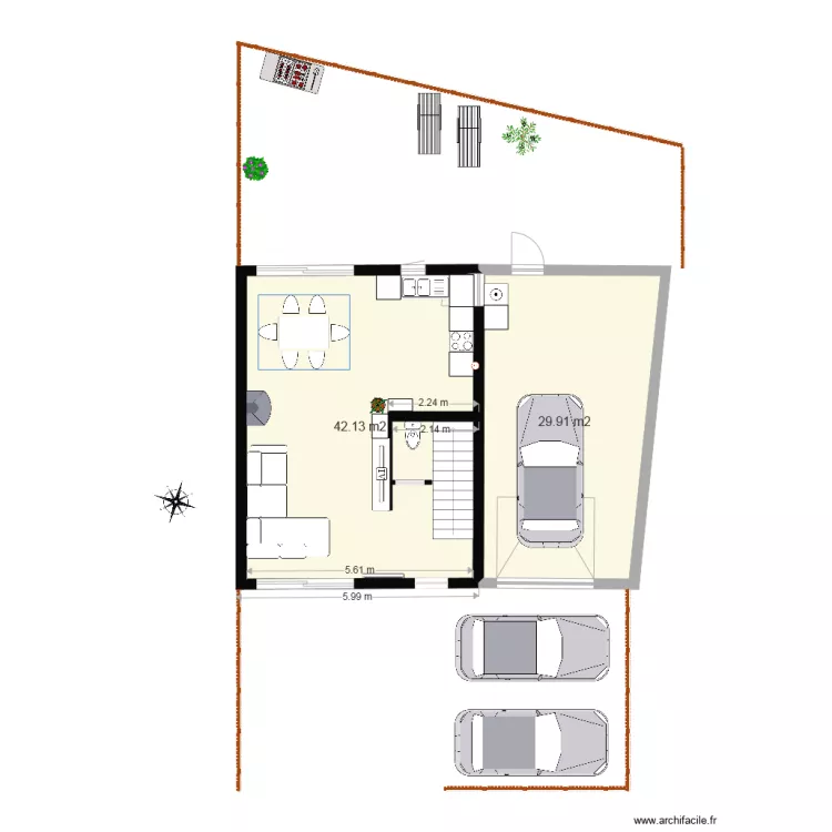 maison. Plan de 