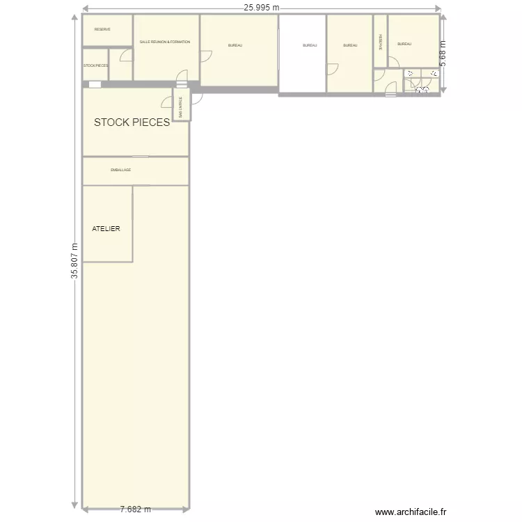 LOCAUX PROEQUIPEMENT . Plan de 