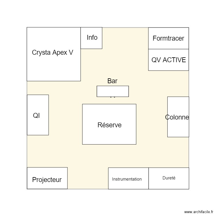 FIP36m2. Plan de 1 pièce et 36 m2