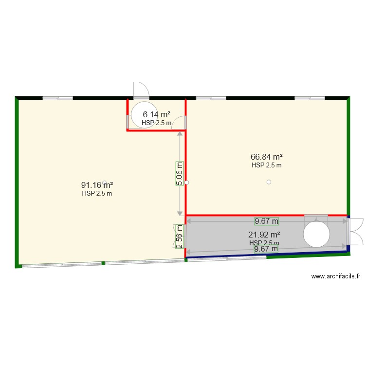étage gauche local 60 et 90 m. Plan de 0 pièce et 0 m2