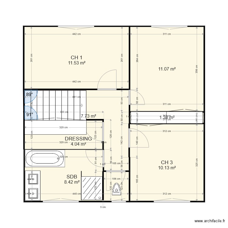THENARD ETAGE PROJET. Plan de 0 pièce et 0 m2