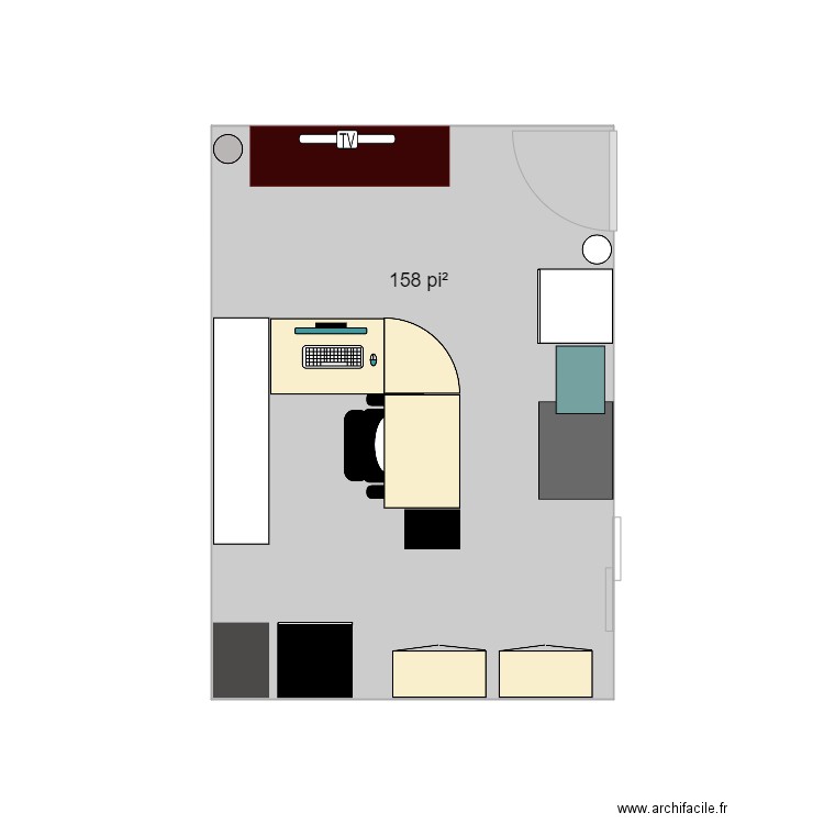 Bureau 1D. Plan de 0 pièce et 0 m2