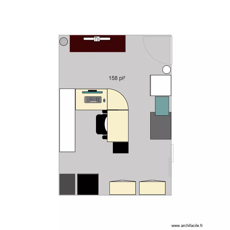 Bureau 1D. Plan de 