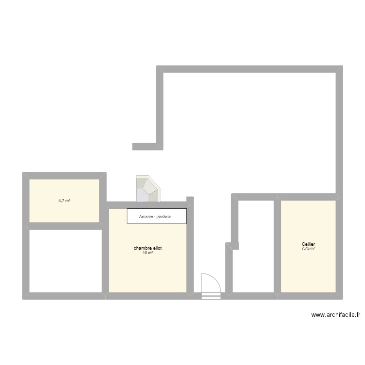 essai1. Plan de 3 pièces et 22 m2