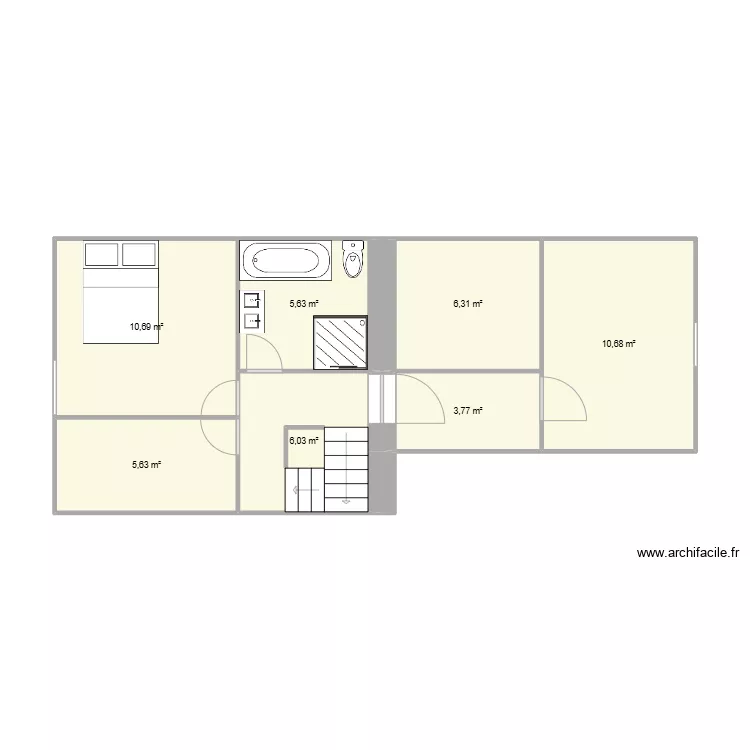 Chambre 1er. Plan de 