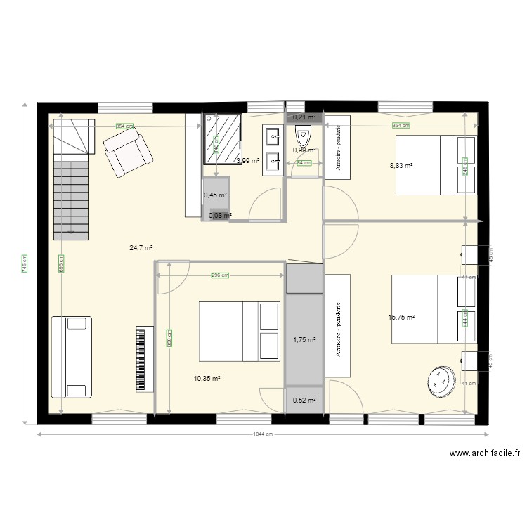 Nouvelle extension. Plan de 0 pièce et 0 m2