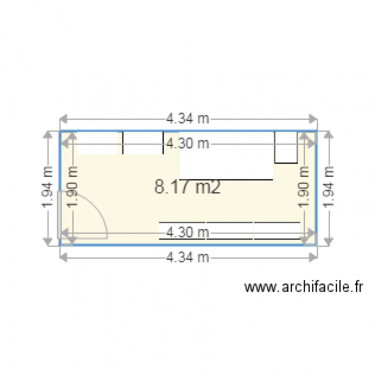 Bureau. Plan de 0 pièce et 0 m2