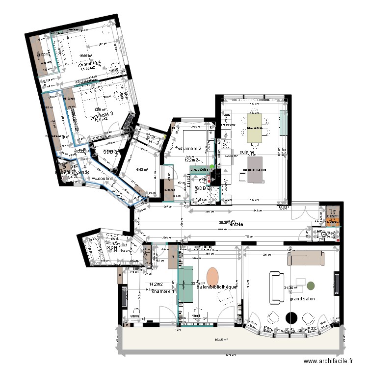 appartement THILLOY Plan Maçonnerie modifié le 06 06 18. Plan de 0 pièce et 0 m2