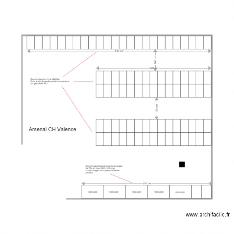 Arsenall CH Valence. Plan de 0 pièce et 0 m2