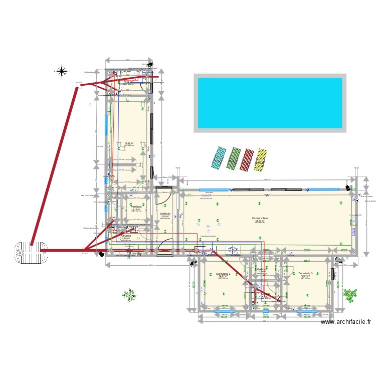Villa Laromana Evacuations eaux  . Plan de 0 pièce et 0 m2