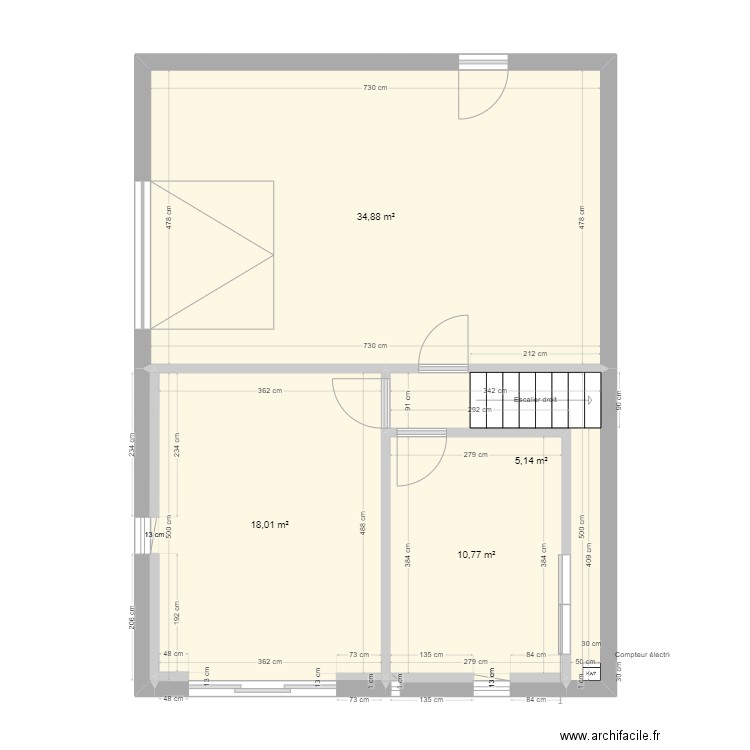 Garage aménagement bureau. Plan de 0 pièce et 0 m2