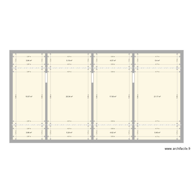 Deuxieme existant. Plan de 0 pièce et 0 m2