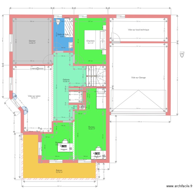 NoirmontRezEtage23. Plan de 0 pièce et 0 m2