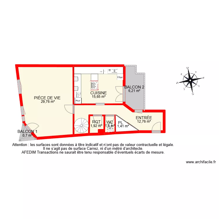 BI 31605. Plan de 14  et 108 m²
