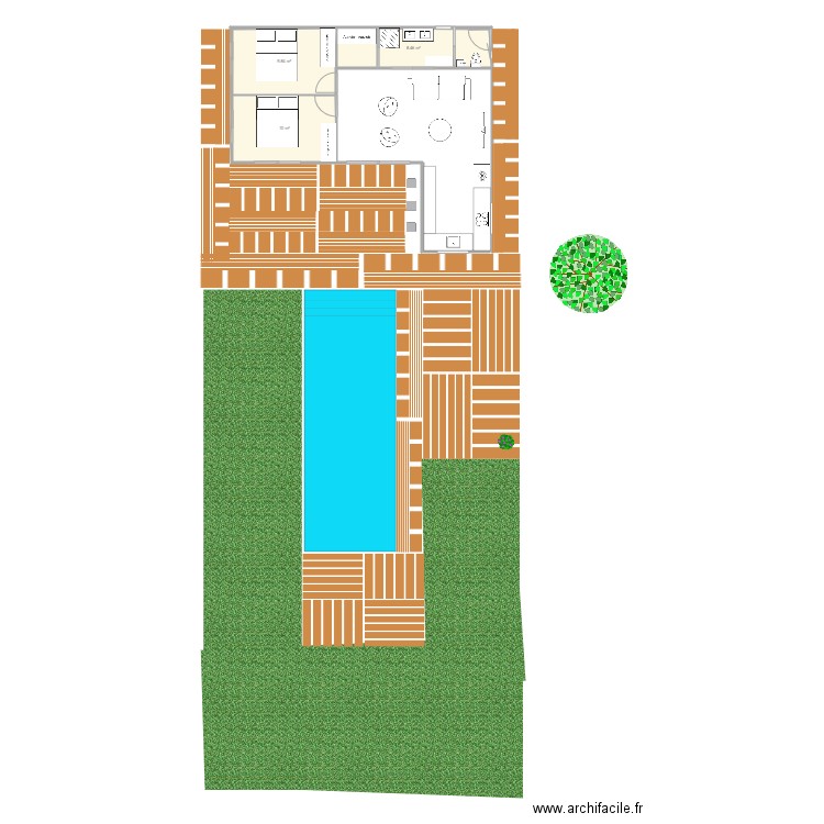 POOL HOUSE V2. Plan de 0 pièce et 0 m2