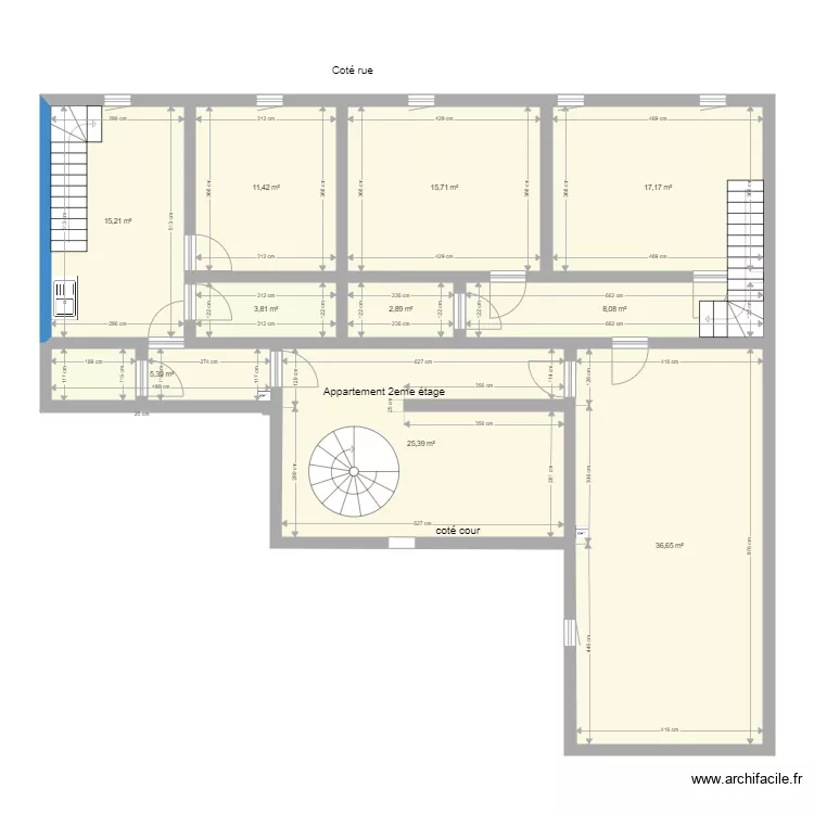 Appartement 2eme &eacute;tage louvel. Plan de 