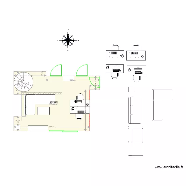 &eacute;tage . Plan de 
