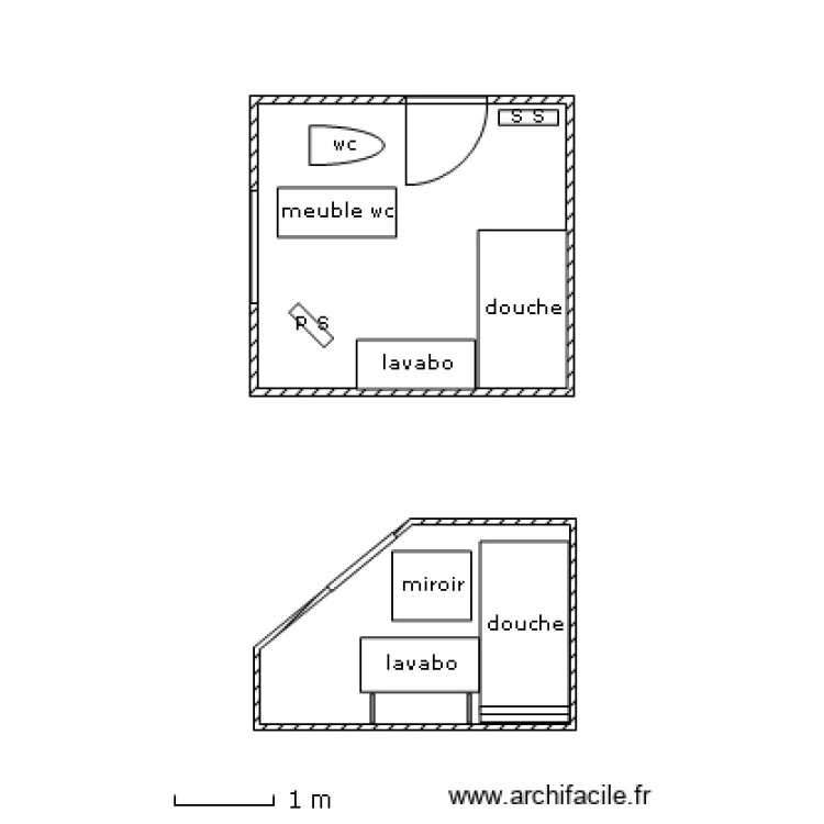comble SDB 01. Plan de 