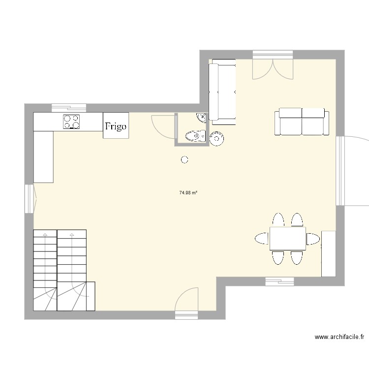 rez de chaussee plan 1. Plan de 0 pièce et 0 m2