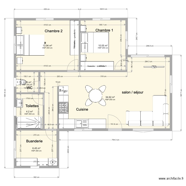 PLAN villa JUJU projet 4 meublé. Plan de 0 pièce et 0 m2