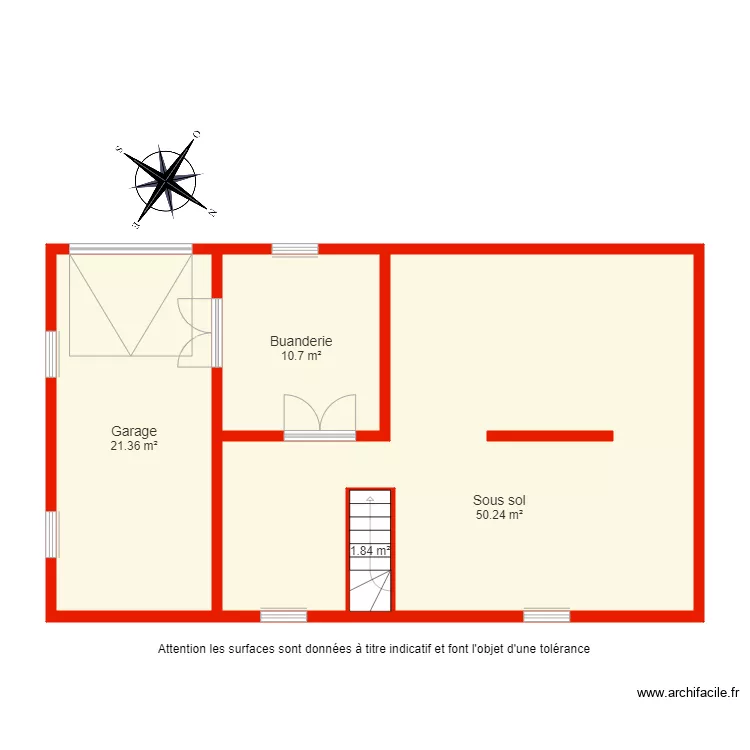 BI 4541 sous sol non c&ocirc;t&eacute;. Plan de 