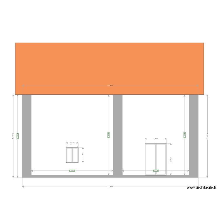 FRANCK FACADE OUEST. Plan de 0 pièce et 0 m2