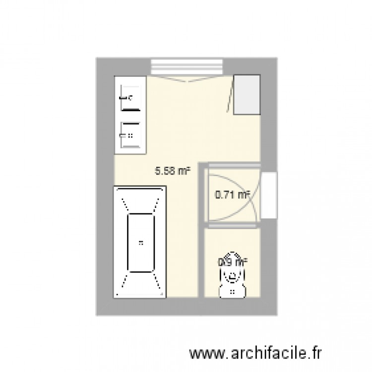 SDB 1. Plan de 0 pièce et 0 m2