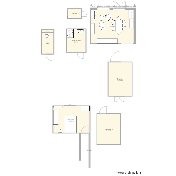 appartement  V. Plan de 0 pièce et 0 m2