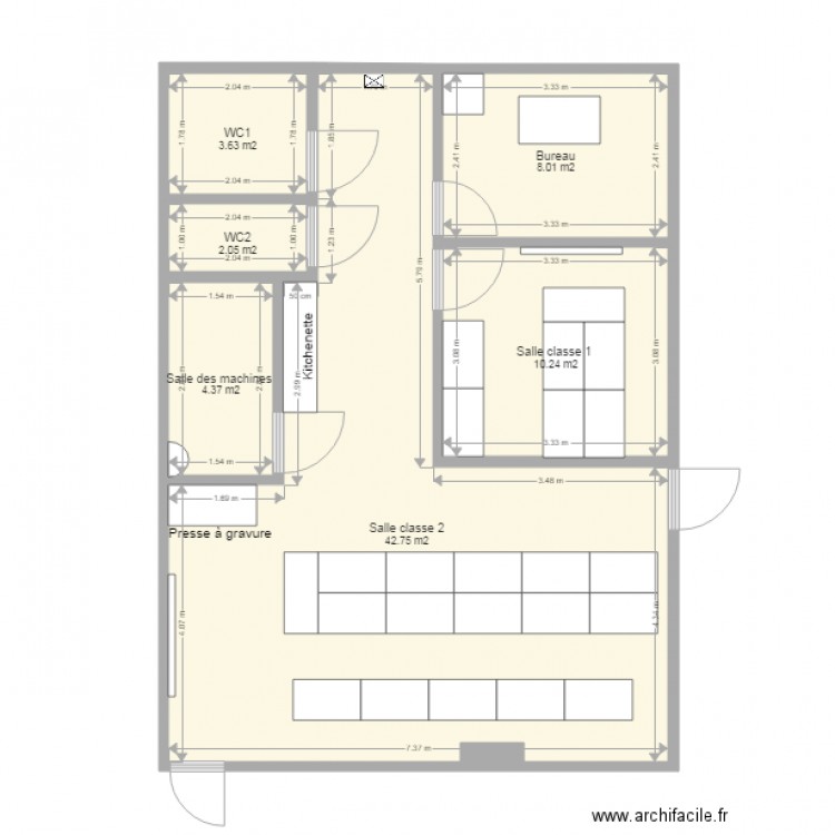 Local atelier plan bis. Plan de 0 pièce et 0 m2