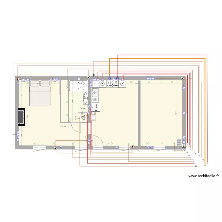 Maison plan simple V3 Elec V2. Plan de 4 et 62 m² Maison plan simple V3 Elec V2. Plan de 4 et 62 m²