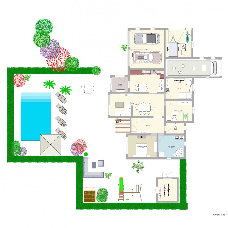 Villa du Sud . Plan de 0 pièce et 0 m2