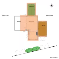 Tara Etage  avec toit et extension apr&egrave;s travaux