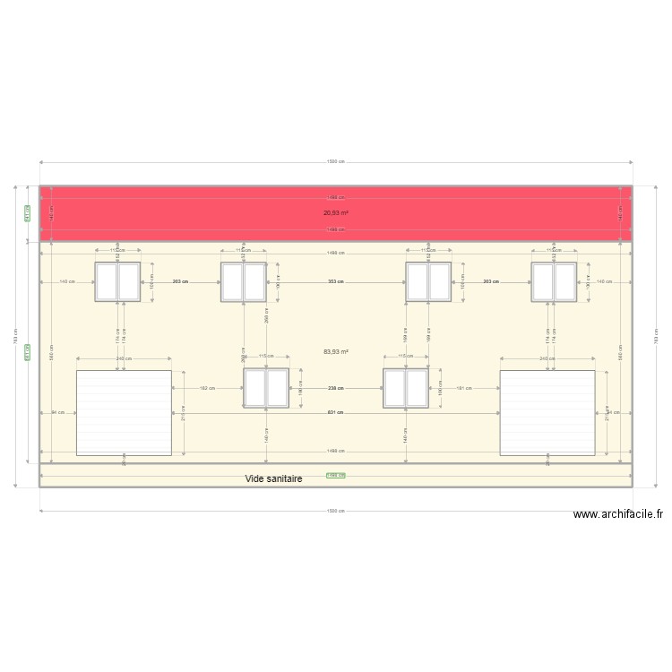 Maison Quissac façade Nord. Plan de 0 pièce et 0 m2
