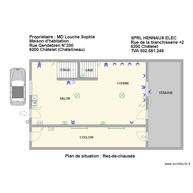 sophie rez. Plan de 3 pièces et 144 m2