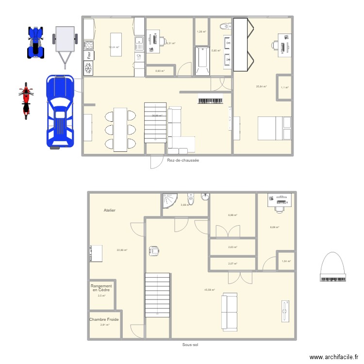 MaisonAllard2. Plan de 18 pièces et 194 m2