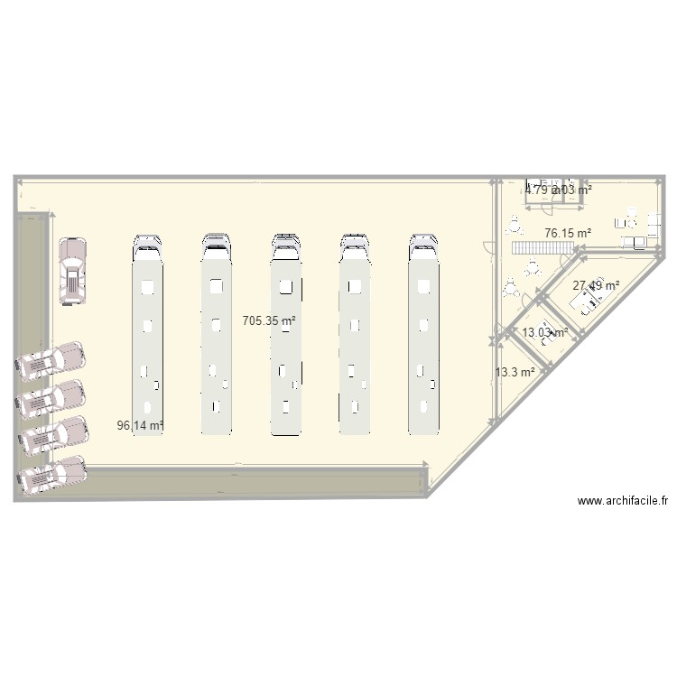 MONTRABE. Plan de 8 pièces et 938 m2