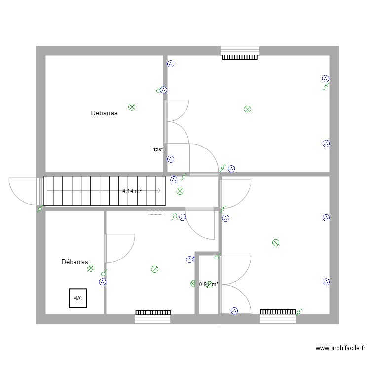 projet dammard. Plan de 5 pièces et 32 m2