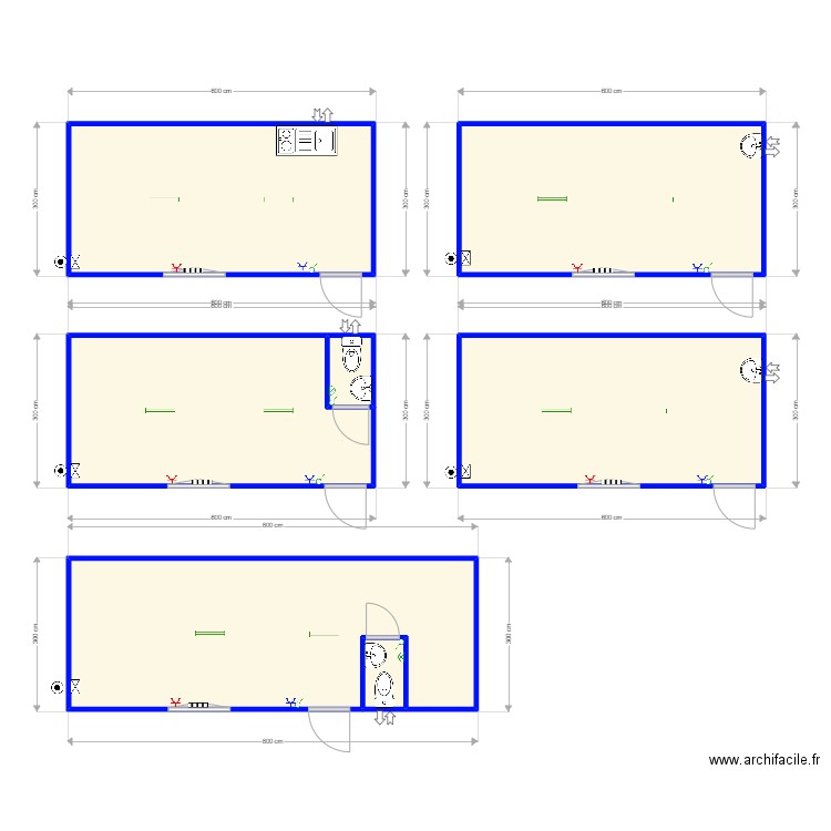 Stork. Plan de 7 pièces et 90 m2