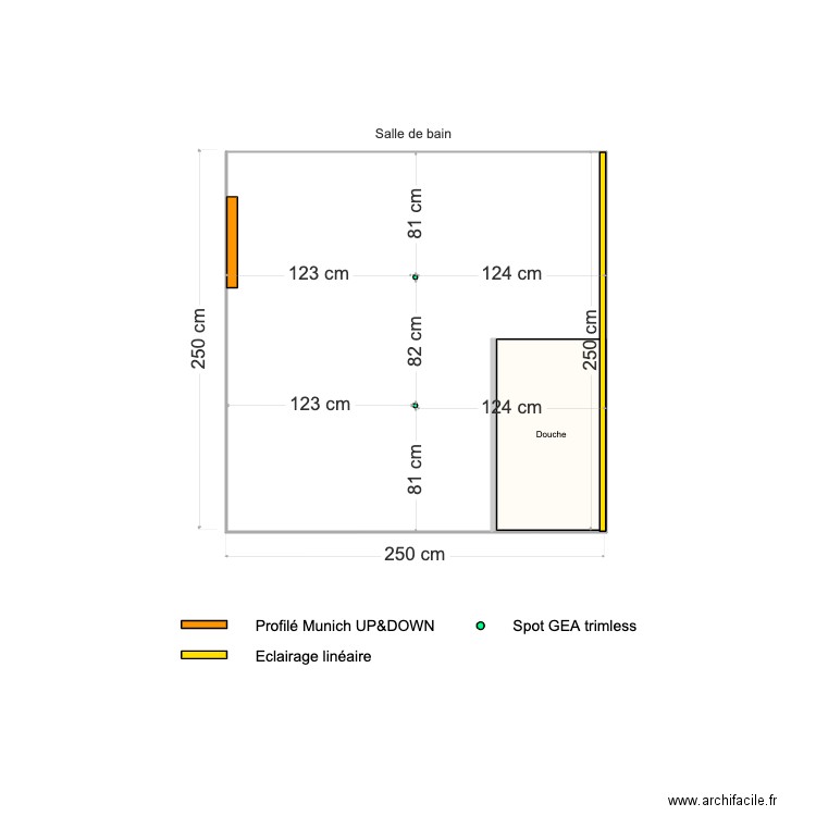Plan SDB Sabina. Plan de 0 pièce et 0 m2