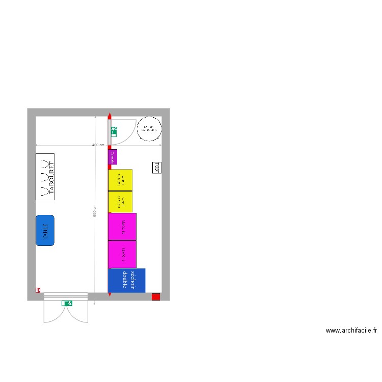 PLAN 2 DAULNE. Plan de 2 pièces et 22 m2