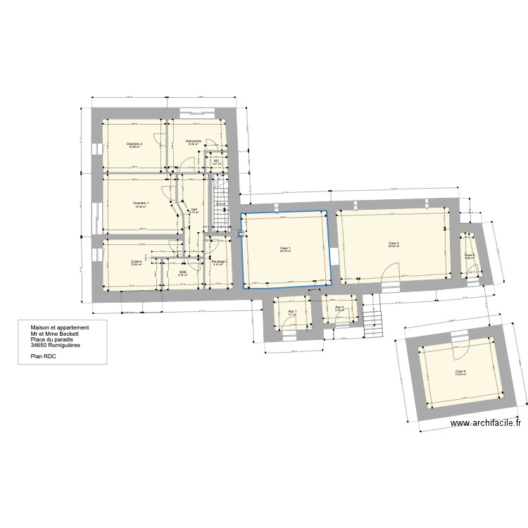 Beckett RDC. Plan de 0 pièce et 0 m2