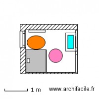 Plan salle de bain T3 10 Oct 2012 paroi en verre Kinespace Solo  en 100 et receveur en 100