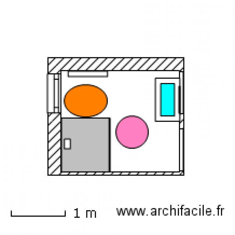 Plan salle de bain T3 10 Oct 2012 paroi en verre Kinespace Solo  en 100 et receveur en 100. Plan de 0 pièce et 0 m2