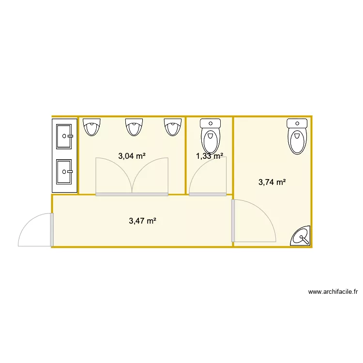 MOUTON PHARE TOILETTE. Plan de 
