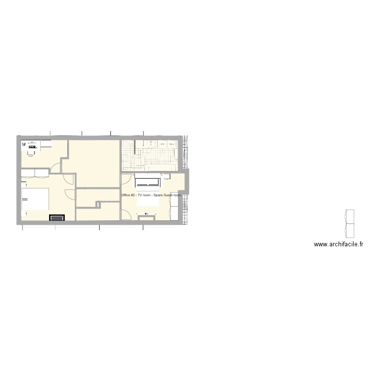 ZJ12 Third Floor. Plan de 9 pièces et 63 m2