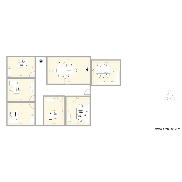 bureau management V2. Plan de 0 pièce et 0 m2