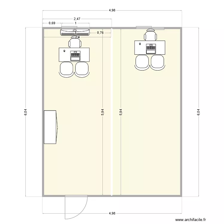 GOLF CLUB / CHANTIER LA TOUR DE SALVAGNY. Plan de 2  et 29 m²