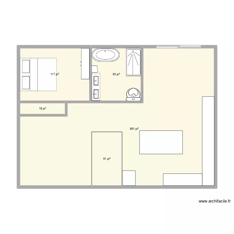 RDC pont-rouge. Plan de 