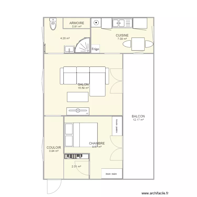 Projet Boulangier APRES TRAVAUX. Plan de 