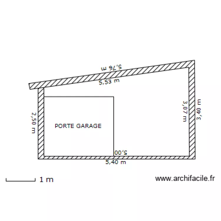 ARRIERE GARAGE. Plan de 